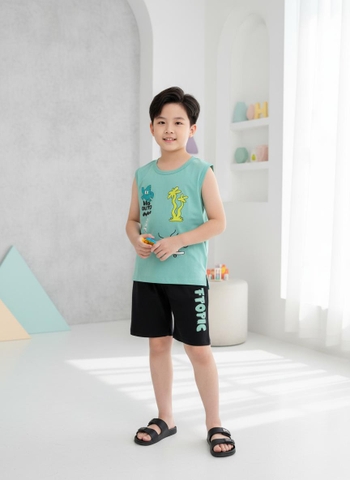 Bộ cotton trẻ em - bé trai B002 8/16-TS54