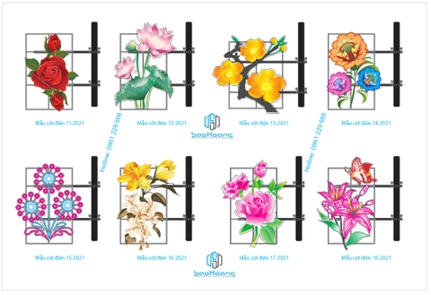 Hoa văn treo cột điện