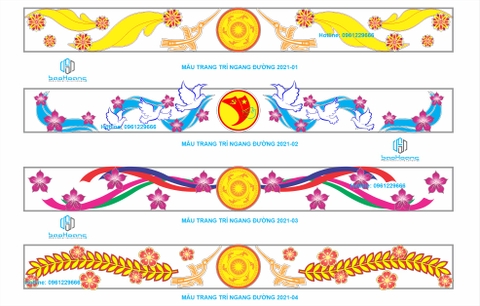 Hoa văn trang trí ngang đường
