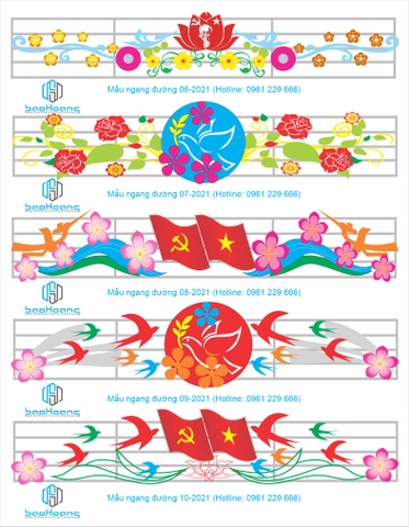 Hoa văn trang trí ngang đường