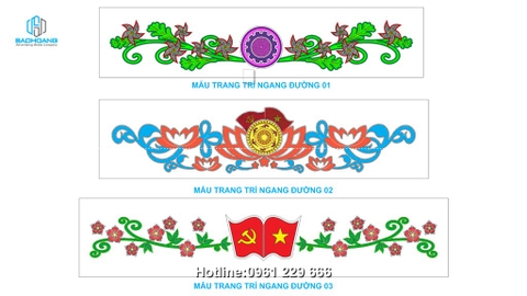 Hoa văn trang trí ngang đường