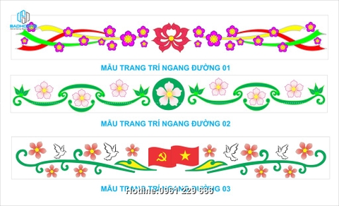 Hoa văn trang trí ngang đường