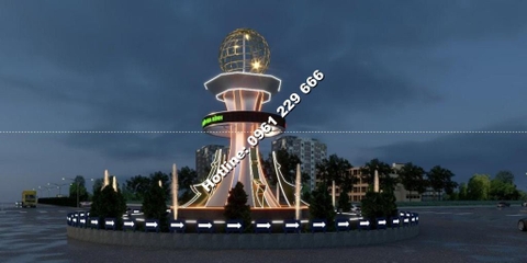 Trang trí vòng xuyến giao thông