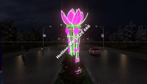 Trang trí bùng binh đảo giao thông