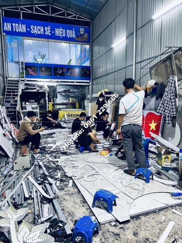 Trang trí led cột điện