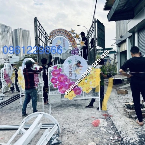 Trang trí led cột điện