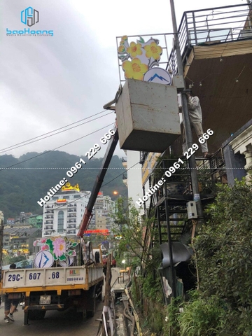 Trang trí led cột điện