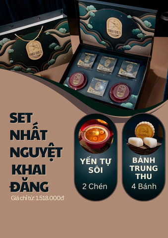 [SET] MIX I - NHẤT NGUYỆT KHAI ĐĂNG (Hộp 4 bánh 2 chén yến tự sôi)