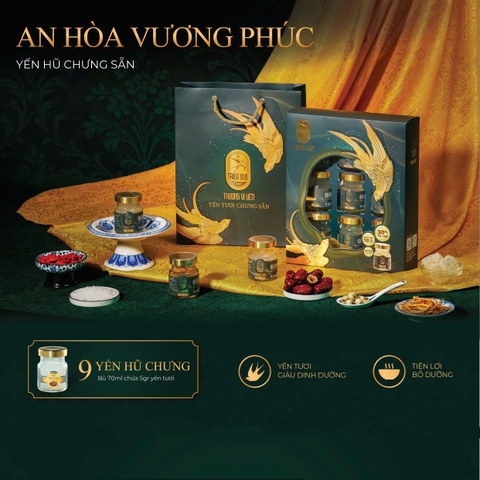 SET AN HÒA VƯƠNG PHÚC - 9 Hũ Yến Chưng Sẵn