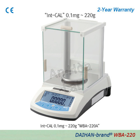 CÂN PHÂN TÍCH 4 SỐ LẺ 220G CHUẨN NỘI, MODEL: WBA-220A, HÃNG: DAIHAN/HÀN QUỐC