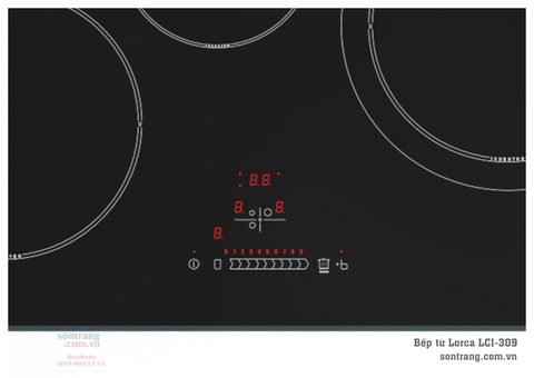Bếp từ ba vùng nấu Lorca LCI-309