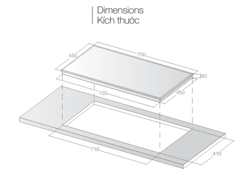 Bếp từ ba vùng nấu Lorca LCI-309