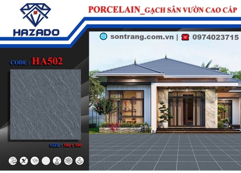 Gạch sân vườn 50x50 Porcelain HAZADO HA502