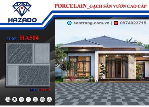Gạch sân vườn 50x50 Porcelain HAZADO HA504