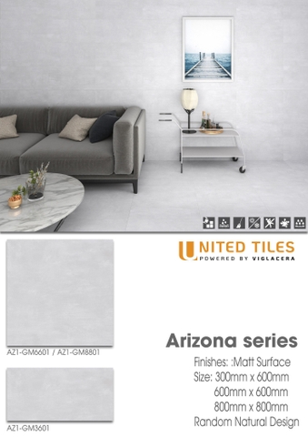 Gạch lát 80x80 Eurotile Viglacera: Arizona AZ1-GM8801
