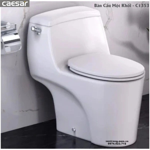 Bàn Cầu Một Khối CAESAR-C1353