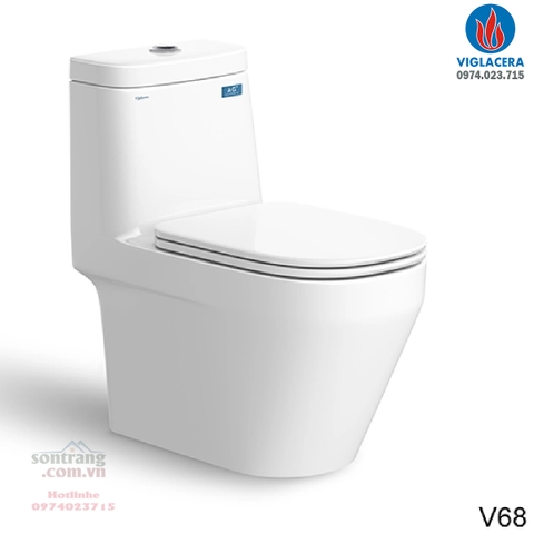 Bàn cầu một khối Viglacera V68