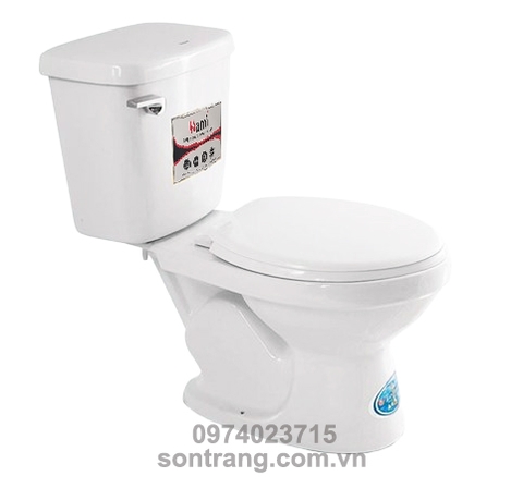 Bồn Cầu 2 Khối Thái bình xả gạt