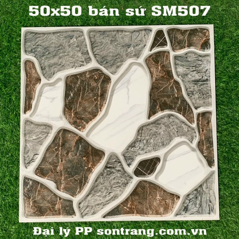 Gạch sân vườn 50x50 Bán sứ ROYAL SM507