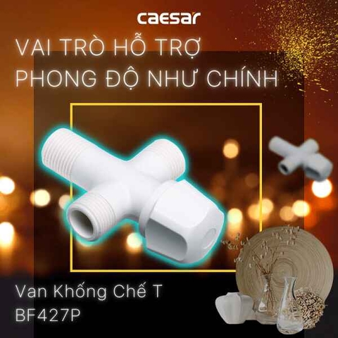 Van T Chia Nước Caesar BF427P (Ø21) Nhựa