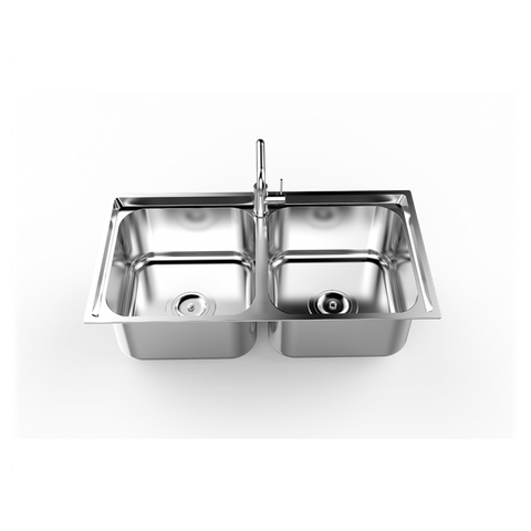 Chậu rửa bát inox 2 hố Sơn Hà S76S