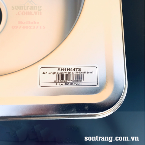 Chậu rửa bát inox 1 hộc SHN 1H447S