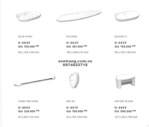 Bộ Phụ Kiện sứ Phòng Tắm 6 Món Inax H-AC400V6