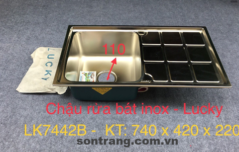 Chậu rửa bát INOX Tân Mỹ LK7422B