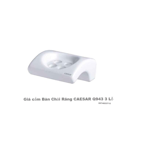 Giá cắm Bàn Chải Răng CAESAR Q943 3 Lỗ bằng sứ