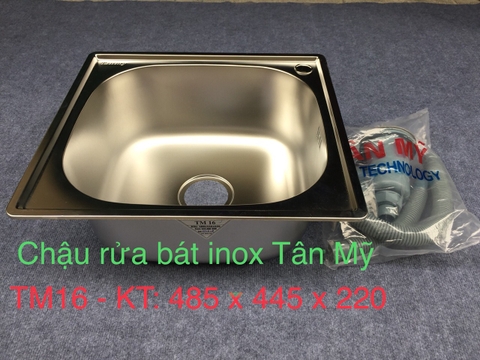 CHẬU INOX  TÂN MỸ 1 HỐ - Lucky  TM10