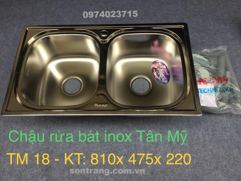 CHẬU INOX  TÂN MỸ TM 18  810x475x220mm