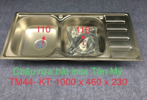 CHẬU INOX TÂN MỸ TM 44 KT 1000x460x230