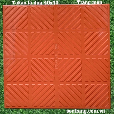 Gạch đỏ COTTO TAKAO LÁ DỪA 40x40 tráng men