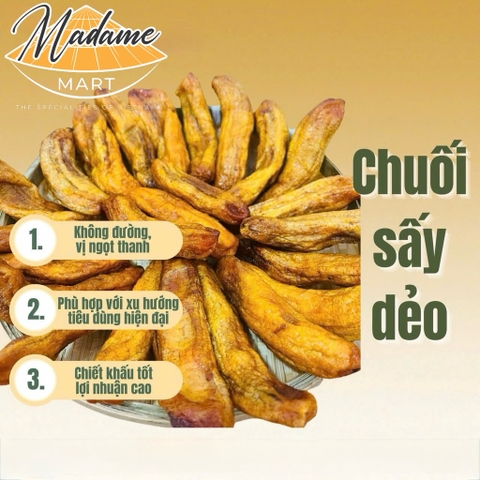 CHUỐI SẤY DẺO NGUYÊN TRÁI