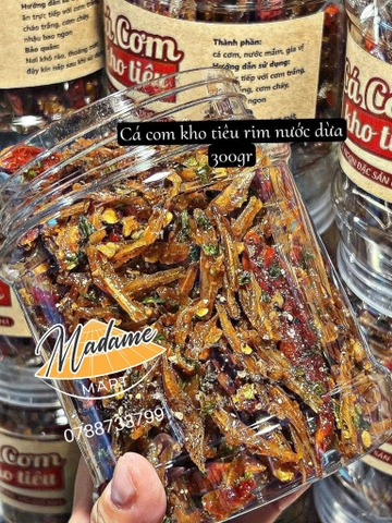 CÁ CƠM KHO TIÊU RIM NƯỚC DỪA (Hũ 300G)