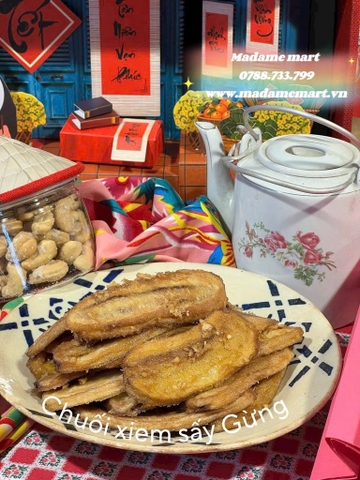 CHUỐI XIÊM SẤY GỪNG MẬT ONG (TÚI 500G)