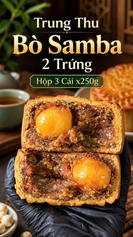 TRUNG THU BÒ SAMBA 2 TRỨNG (cái 220-250gr)