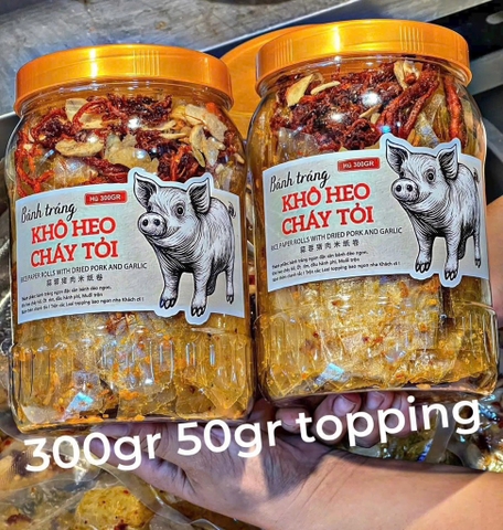 BÁNH TRÁNG KHÔ HEO CHÁY TỎI