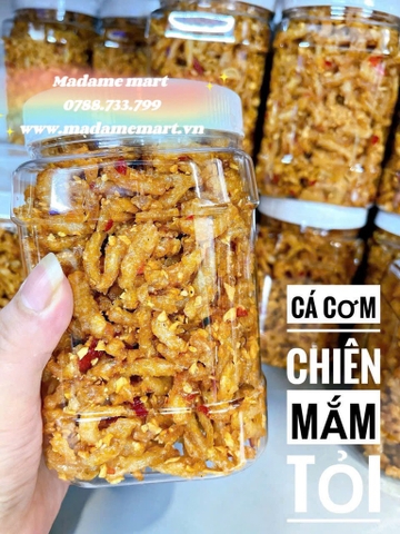 CÁ CƠM CHIÊN MẮM TỎI (Hủ 500G)