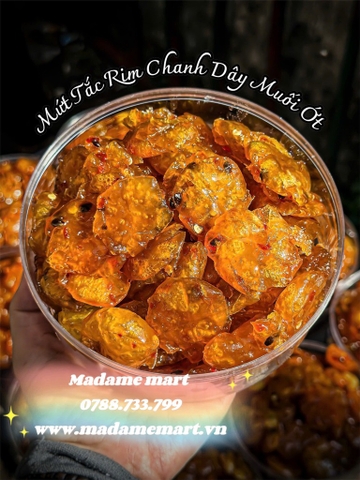 MỨT TẮC RIM CHANH DÂY MUỐI ỚT (500G)