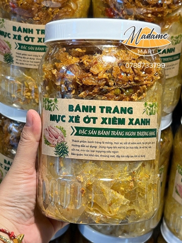 BÁNH TRÁNG MỰC XÉ ỚT XIÊM XANH (Hũ 350G)