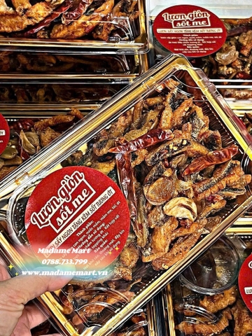 LƯƠN GIÒN CHÁY TỎI (Hộp 250G)