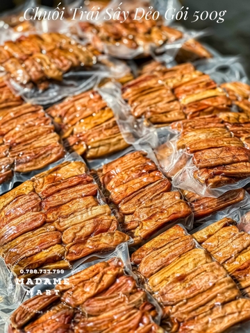 CHUỐI TRÁI SẤY DẺO (Gói 500G)