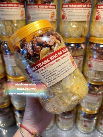 BÁNH TRÁNG BÒ TỎI RIM (Hũ 300G)