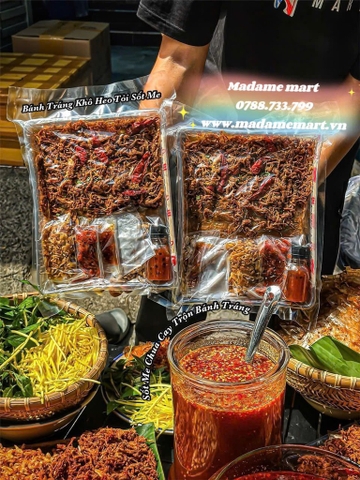BÁNH TRÁNG KHÔ HEO TỎI SỐT ME (Set)