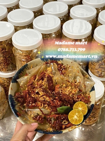 TRÁNG DẺO HÀNH BÒ TỎI CAY (Hũ 500G)