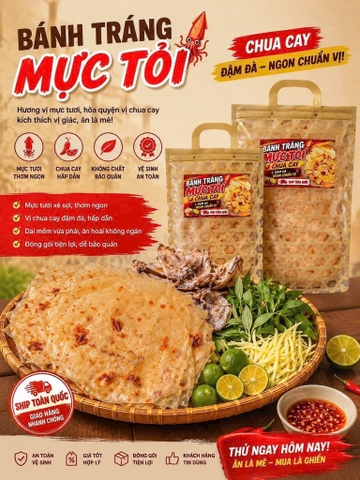 BÁNH TRÁNG DẺO MỰC TỎI CHUA CAY