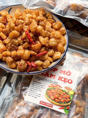 TÓP MỠ DA GIÒN RIM MẮM KẸO (Túi 300G)