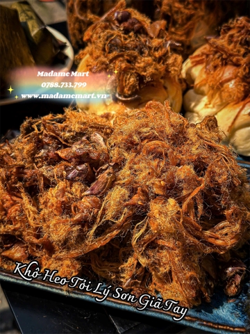 KHÔ HEO TỎI LÝ SƠN GIÃ TAY (Hũ 250G)