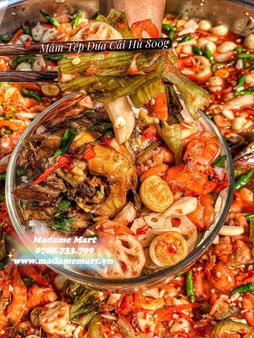 MẮM TÉP DƯA CẢI (HỦ 800G)